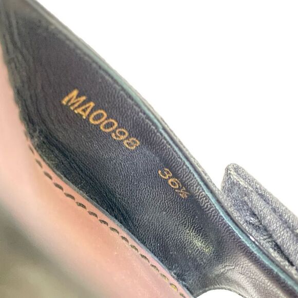 Louis Vuitton Mules 36 1 2 Women's - Dark Gray And Gray And Black Ribbon Leather - Picture 6 of 10